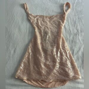 Edikted Pink Sequin Dress